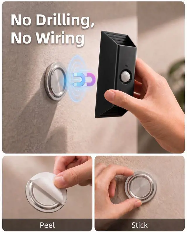 Alt view image 3 of 7 - Motion Sensor Wall Light with Remote Control, Rechargeable Wall Sconce, 3 Color Temps, Dimmable, Magnetic, LED Indoor Wireless Wall Lamp, 4000mAh, for Hallway, Stair, Entryway, Renters