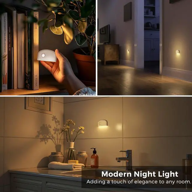 Alt view image 4 of 7 - LED Motion Sensor Night Light, Stair Lights Indoor, 3 Pack