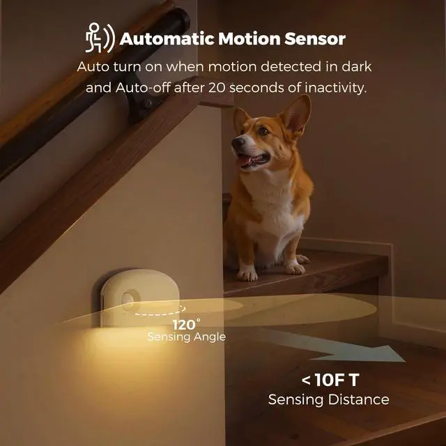 Alt view image 3 of 7 - LED Motion Sensor Night Light, Stair Lights Indoor, 3 Pack