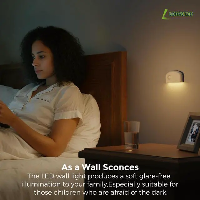 Alt view image 6 of 7 - LED Motion Sensor Night Light, Stair Lights Indoor, 3 Pack