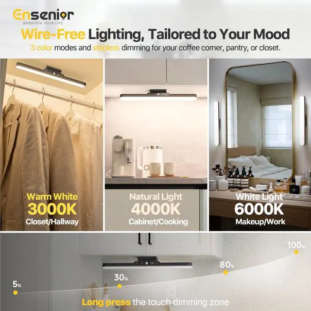 Alt view image 2 of 7 - 4W Motion Sensor Rechargeable Light Bar, Closet Lights