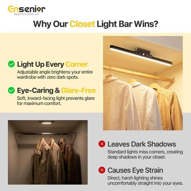Alt view image 3 of 7 - 4W Motion Sensor Rechargeable Light Bar, Closet Lights