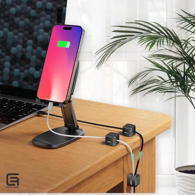 Alt view image 2 of 7 - Magnetic Cable Clips Organizer, 10 Pack Cord Organizer, Cable Management Under Desk for Home Car Office, No Residue Adhesive for Wall, Surface, Charging Cable Magnetic Cable Organizer Storage Holder