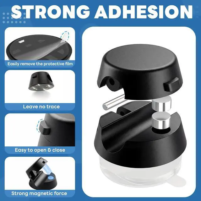 Alt view image 5 of 7 - 12 Pack Mini Magnetic Cable Organizer Clips, Cord Holder Self Adhesive Cable Management for Desk, Nightstand, Home Office Accessories Black