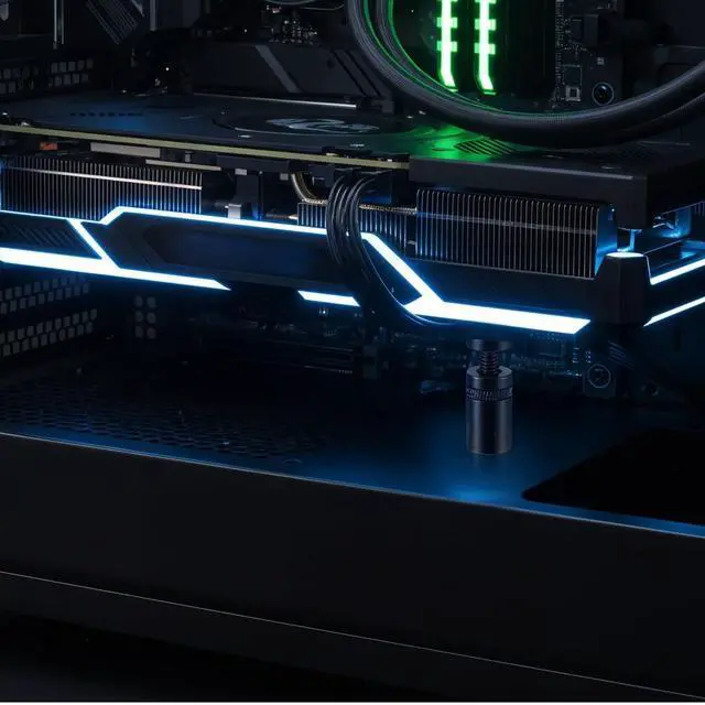 Alt view image 5 of 7 - Small Graphics Card GPU Brace Support, Video Card Sag Holder Bracket Adjustable Anti Mini GPU Sag Brace Aluminum Universal VGA Graphics Cards Holder