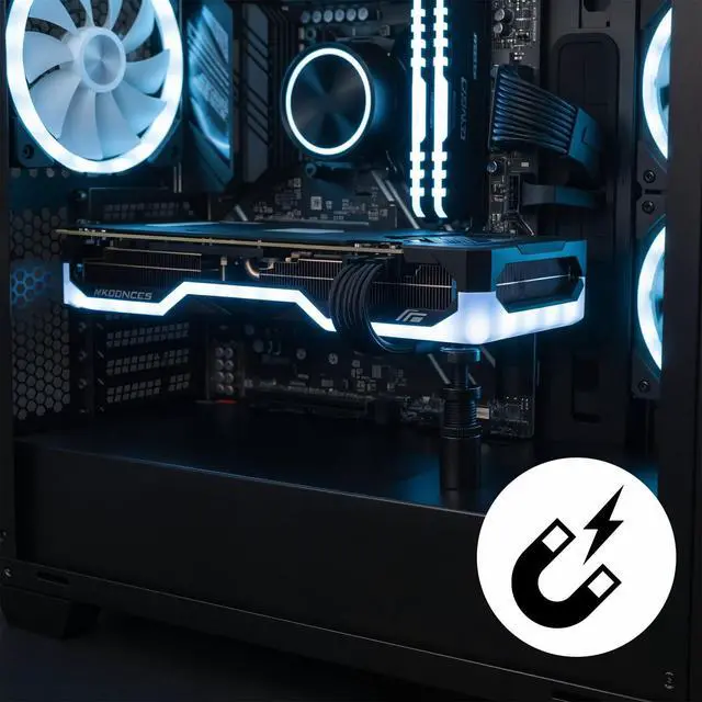 Alt view image 3 of 7 - Small Graphics Card GPU Brace Support, Video Card Sag Holder Bracket Adjustable Anti Mini GPU Sag Brace Aluminum Universal VGA Graphics Cards Holder