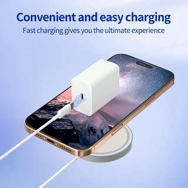 Alt view image 2 of 7 - 15W Magnetic Wireless Charger Pad, Mag-Safe Fast Wireless Charging Station with Soft LED Night Light, Portable Magnetic Charger Compatible with iPhone 16 15 14 13 12 Series, AirPods 4 3 2 Pro Pro 2