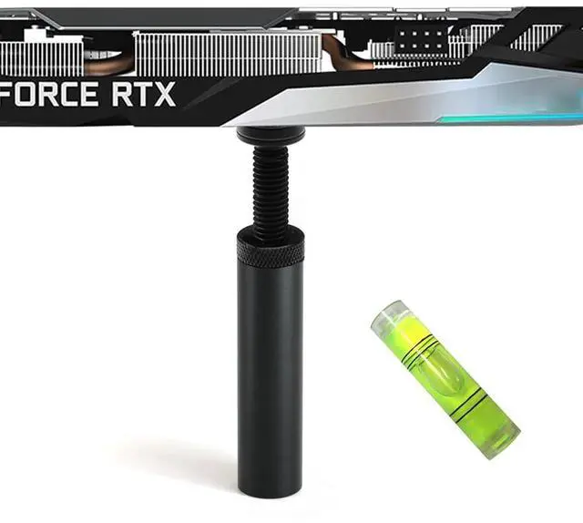 Main image of GPU Support Bracket, Graphics Card Support, GPU Bracket Brace, Video Card Sag Holder Bracket, GPU Stand, Aluminum 72-125mm Black