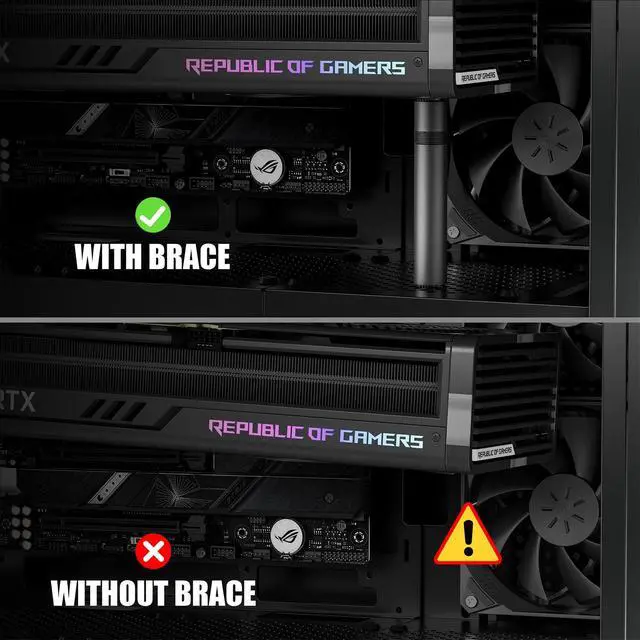 Alt view image 3 of 7 - GPU Support Bracket, Anti-Sag Graphics Card Support, Video Card Holder, L(70mm-120mm), Black