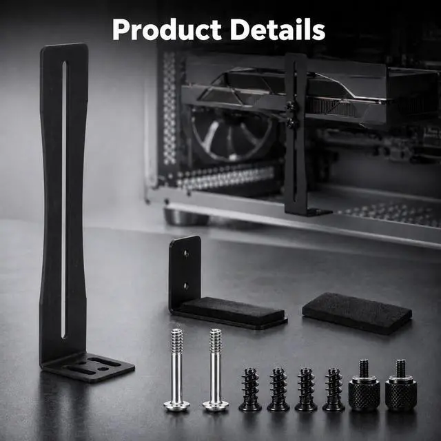 Alt view image 3 of 7 - Gpu Sag Bracket Gpu Support Bracket Graphics Card Stand Holder Double Screws Secure Supported Without Obstructing the Airflow (0.24 to 4.92 Inch)