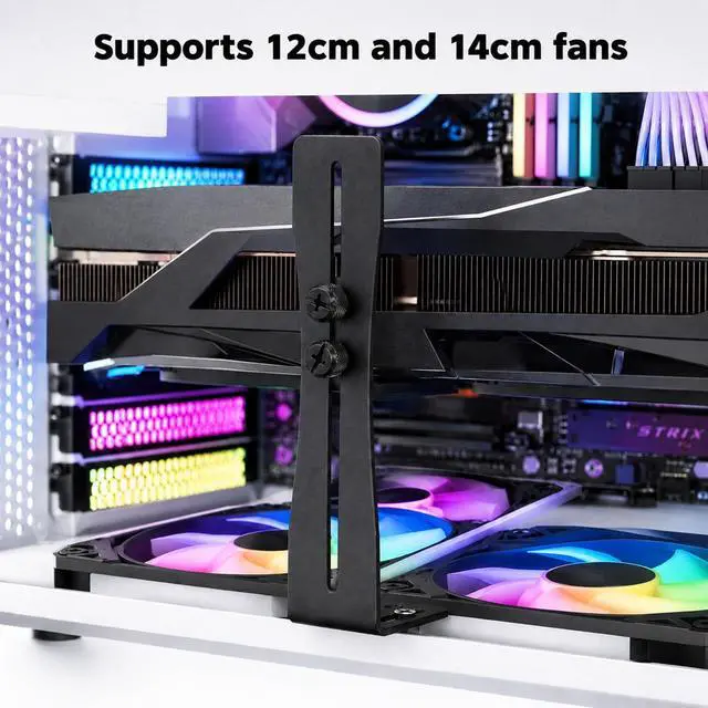 Alt view image 4 of 7 - Gpu Sag Bracket Gpu Support Bracket Graphics Card Stand Holder Double Screws Secure Supported Without Obstructing the Airflow (0.24 to 4.92 Inch)