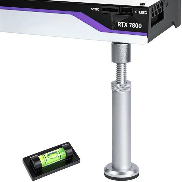 Main image of GPU Support Bracket,GPU Stand with Strong Magnetic Base,Bubble Level Non-Slip Rubber Pad,Anti Sag Bracket for Graphics Card,Adjustable 70-120mm Holder (Silver)