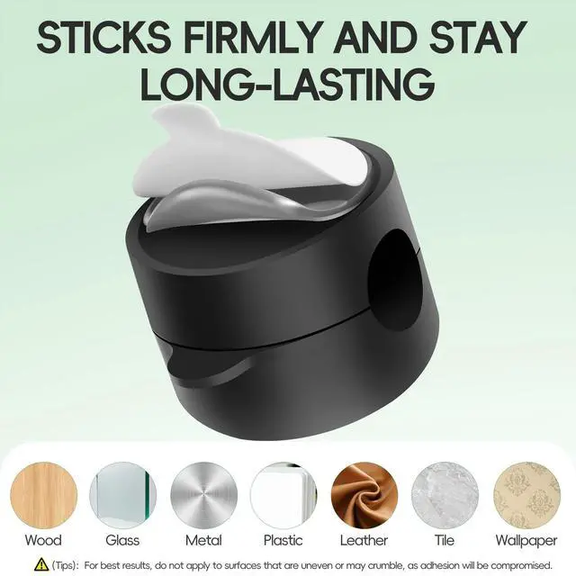 Alt view image 4 of 7 - 8-Pack Magnetic Cable Management Clips for Home Office Desk, Cord Organizer