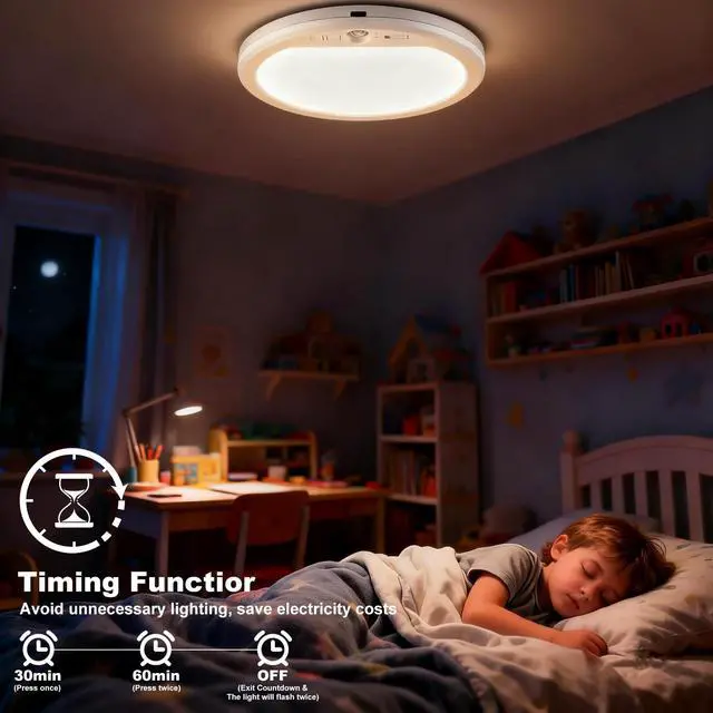 Alt view image 4 of 7 - Rechargeable Ceiling Light Wireless Motion Sensor Closet Light Indoor
