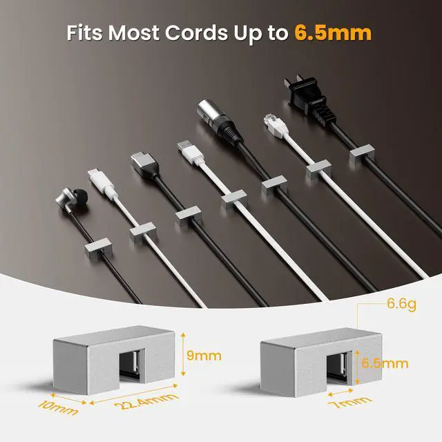 Alt view image 4 of 7 - Magnetic Charger Cable Clips 5Pack for Metal Surfaces,USB C Charging Metal Cord Holder with Strong Neodymium Magnet Cable Organizer,Reusable Wire Keeper for Desk,Office,Nightstand,File Cabinet,Silver