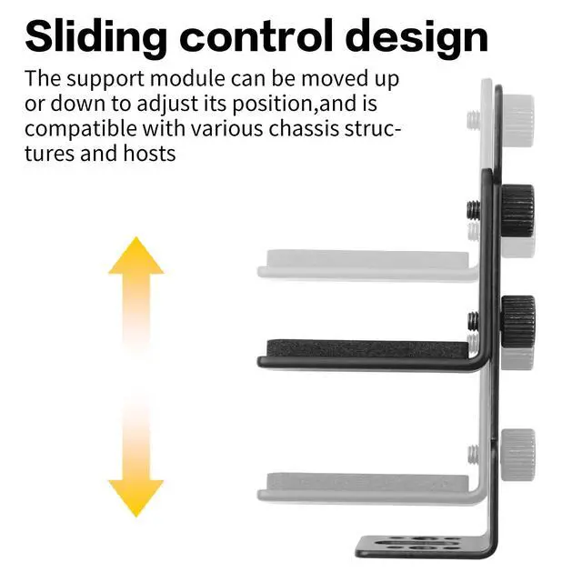 Alt view image 4 of 7 - GPU Support Bracket, Graphics Card Support,Video Card Holder Bracket,Adjustable GPU Anti Sag Brace 6-96mm (Black)