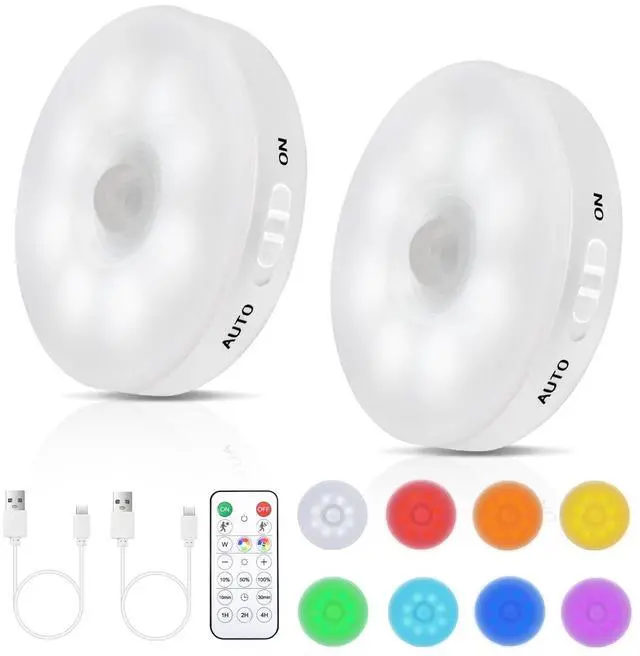 Main image of RGB LED Motion Sensor Light Indoor, Bright & Dimmable, Long-Lasting
