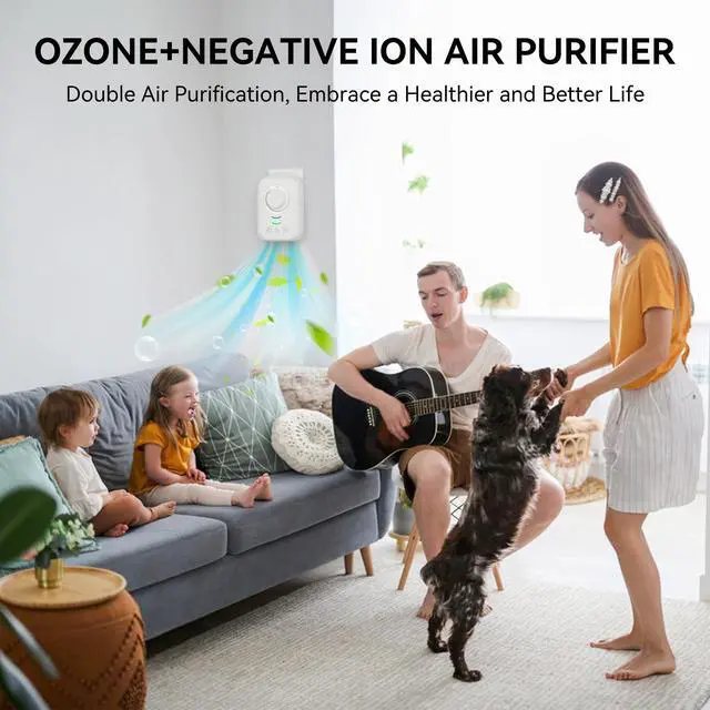 Alt view image 2 of 7 - Portable Ionic Air Purifier,Plug-in&USB Air Ionizers for Home,Quite Filterless Ionizer Air Purifier Ozone for Home,Bedroom,Kitchen,Bathroom,Office