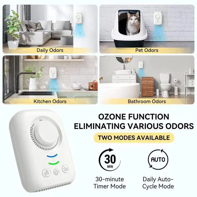 Alt view image 3 of 7 - Portable Ionic Air Purifier,Plug-in&USB Air Ionizers for Home,Quite Filterless Ionizer Air Purifier Ozone for Home,Bedroom,Kitchen,Bathroom,Office