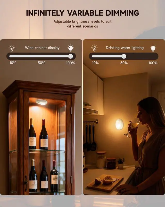 Alt view image 2 of 7 - Pebble-Shaped Night Lights Motion Sensor Light - 3 Color Changing, Magnetic Mount Puck Light, Dimmable Rechargeable LED Wall Lighting for Closet, Kitchen, Shelf, Wall and Desk(3 Pack)