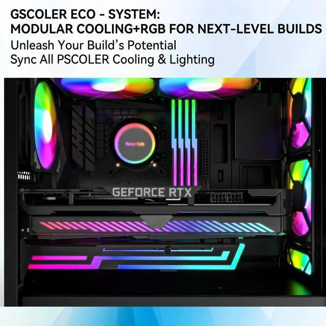 Alt view image 6 of 7 - ARGB GPU Support Bracket, Universal 16.8M RGB Modes Graphics Card GPU Brace Support, Multi Angle Adjustable GPU Sag Bracket for Video Cards, GPU Stand Built-in 5V3PIN Addressable RGB Strip