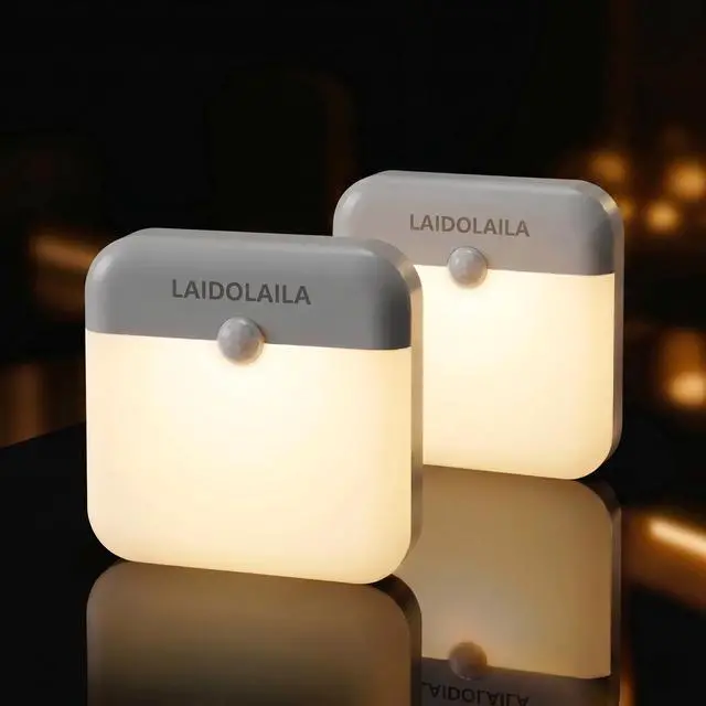 Main image of 2 Pcs Magetic Night Light Motion Sensor Cruise Ship Approved with USB Cable LED Rechargeable Battery for Indoor Use in Bathroom Hallway Cabin Toilet Bed Stair for Travel Cruise Essentials 2026