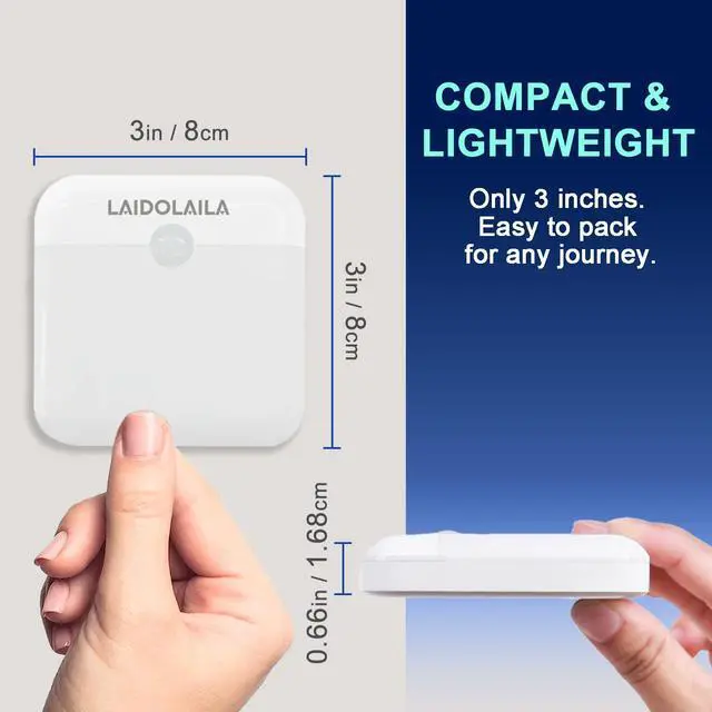 Alt view image 2 of 6 - 2 Pcs Magetic Night Light Motion Sensor Cruise Ship Approved with USB Cable LED Rechargeable Battery for Indoor Use in Bathroom Hallway Cabin Toilet Bed Stair for Travel Cruise Essentials 2026