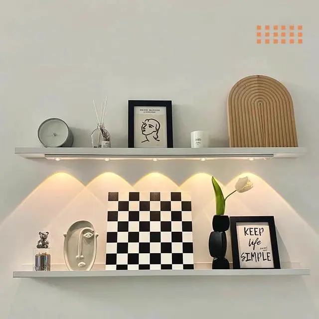 Alt view image 5 of 6 - 3 Color LED Closet Light, "Hill-Peak" Under Cabinet Night Lights, Motion Sensor Activated, USB Rechargeable, Magnetic Indoor Light for Wine Cabinet, Shoe Cabinet. (15.75"(40cm))