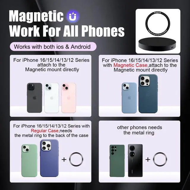 Alt view image 5 of 7 - Magnetic Wireless Charging Tripod Extendable Compatible for iPhone 17-12