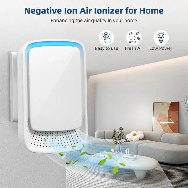 Alt view image 2 of 7 - Air Ionizers for Home - 4 Pack Negative Ion Air Purifier Plug in for Small Room,Bedroom,Bathroom,Office - Quiet Working - Portable Air Cleaner Freshener for Odor,Pets Smell