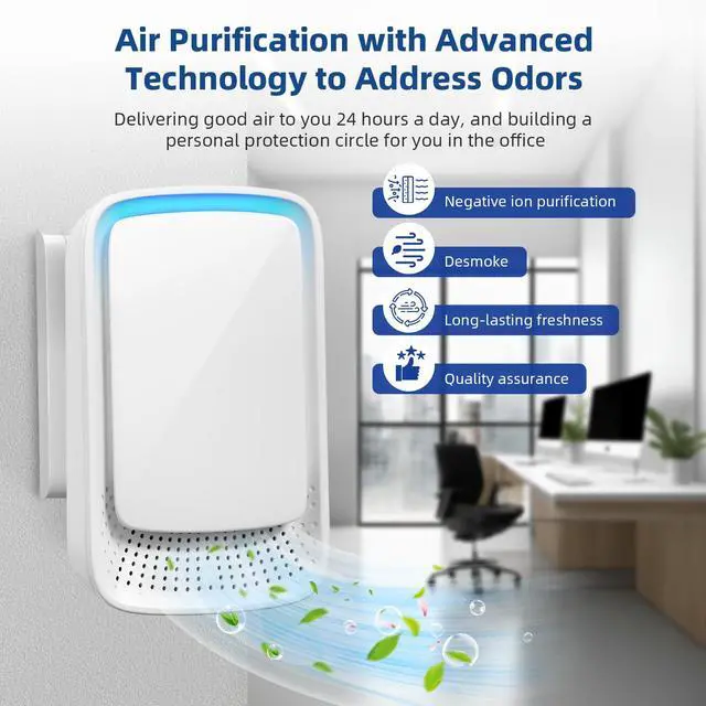 Alt view image 3 of 7 - Air Ionizers for Home - 4 Pack Negative Ion Air Purifier Plug in for Small Room,Bedroom,Bathroom,Office - Quiet Working - Portable Air Cleaner Freshener for Odor,Pets Smell