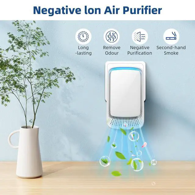 Alt view image 7 of 7 - Air Ionizers for Home - 4 Pack Negative Ion Air Purifier Plug in for Small Room,Bedroom,Bathroom,Office - Quiet Working - Portable Air Cleaner Freshener for Odor,Pets Smell