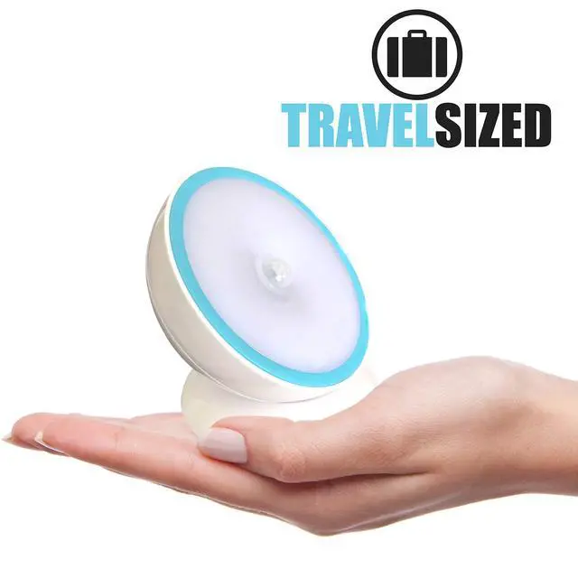 Alt view image 2 of 7 - Motion-Activated Battery LED Light with Magnetic Base, 360° Rotating Night Lamp for Closets, Bathrooms, Hallways & Cabinets, Wireless, Easy Install, Auto Sensor for Hands-Free Illumination