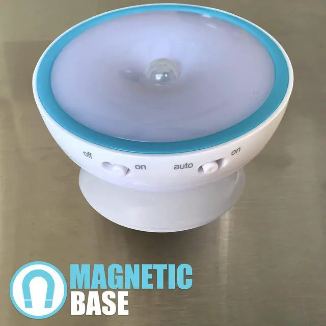 Alt view image 4 of 7 - Motion-Activated Battery LED Light with Magnetic Base, 360° Rotating Night Lamp for Closets, Bathrooms, Hallways & Cabinets, Wireless, Easy Install, Auto Sensor for Hands-Free Illumination