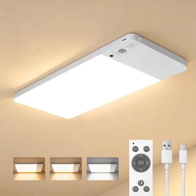 Main image of 12000mAh Rechargeable LED Motion Sensor Ceiling Light for Closet