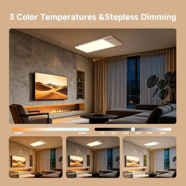 Alt view image 3 of 7 - 12000mAh Rechargeable LED Motion Sensor Ceiling Light for Closet