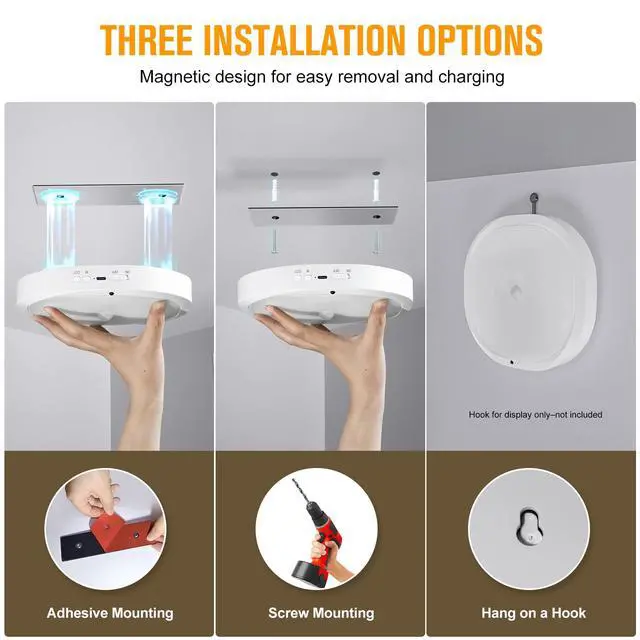 Alt view image 6 of 7 - 10000mAh Rechargeable Motion Sensor LED Ceiling Light with Remote