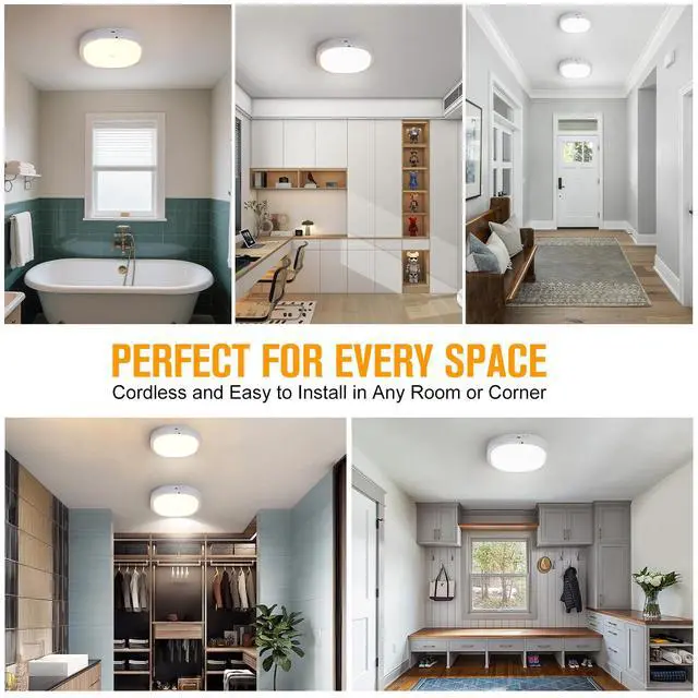 Alt view image 7 of 7 - 10000mAh Rechargeable Motion Sensor LED Ceiling Light with Remote
