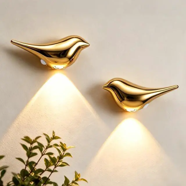 Main image of Motion Sensor Wall Light: 1200mAh Rechargeable Night Light Set of 2 Magnetic Stair Lights Indoor Wireless Small Night Light for Kids Elderly Bedroom Hallway Home Decor (Gold)