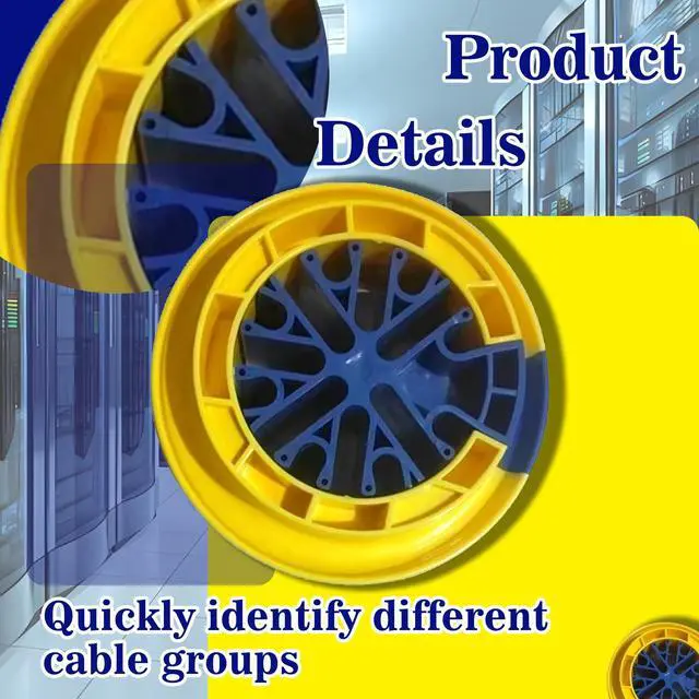 Alt view image 3 of 6 - Wire Comb for Network Ethernet Cable Management Organizer Tool with Cat5 Cat6 Wire Straightener Low Voltage PSU Organizing Tool (2 Pack Yellow Blue)