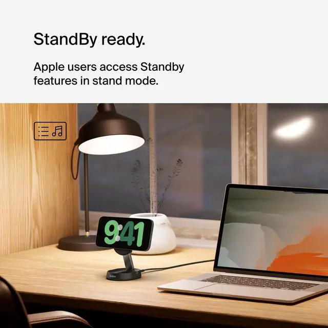Alt view image 7 of 7 - Convertible Magnetic Charging Stand 15W - MagSafe-Compatible Qi2-Certified Wireless Charging Station, iPhone Charger for Apple iPhone 16 Series, Airpods Pro, & More - Black (No PSU Included)