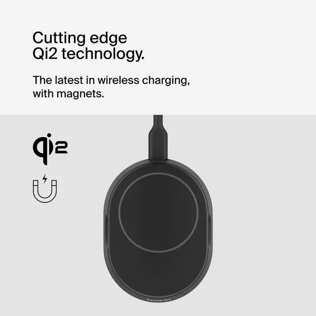 Alt view image 6 of 7 - Convertible Magnetic Charging Stand 15W - MagSafe-Compatible Qi2-Certified Wireless Charging Station, iPhone Charger for Apple iPhone 16 Series, Airpods Pro, & More - Black (No PSU Included)
