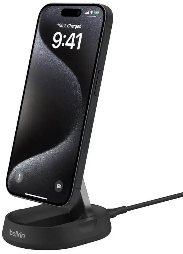 Main image of Convertible Magnetic Charging Stand 15W - MagSafe-Compatible Qi2-Certified Wireless Charging Station, iPhone Charger for Apple iPhone 16 Series, Airpods Pro, & More - Black (No PSU Included)