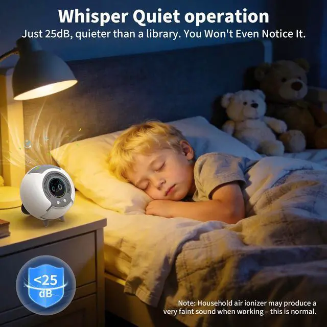 Alt view image 7 of 7 - Small Filterless Air Purifiers for Home, Water Ionic Pet Odor Eliminator Air Cleaner for Odors, Smell & Smoke, USB Powered Quiet Mini Portable Air Purifier for Bathroom/Bedroom/Travel, White