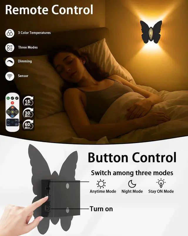 Alt view image 5 of 6 - Battery Operated Wall Sconce Set of 2: 5000mAh Rechargeable Motion Sensor Night Light Wireless Wall Sconces Magnetic Closet Lights Stair Light Indoor Up and Down Wall Lamp for Bedroom Hallway
