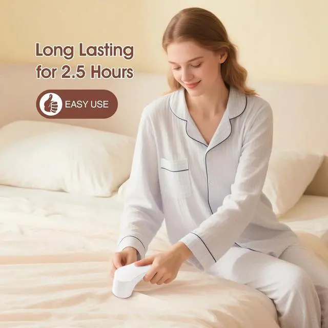 Alt view image 5 of 7 - Electric Fabric Shaver, Lint Remover for Clothes, Rechargeable Sweater Shaver to Remove Fuzz and Pill for Sweater, Delicates, Bedding and Couch (White)