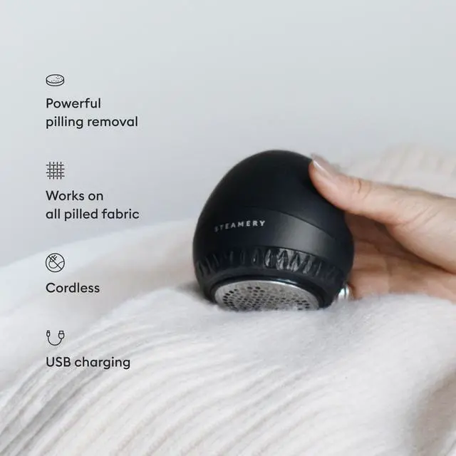Alt view image 2 of 5 - Fabric Shaver Pilo 1, Lint Remover for Pills and Bobbles, 5W, Portable, Rechargeable, Ergonomic, Scandinavian Design, Black
