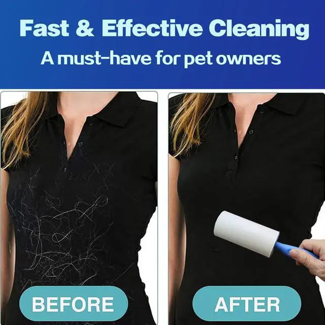 Alt view image 6 of 7 - Extra Sticky Lint Roller Mega Value Set 900 Sheets for Pet Hair Removal and Clothes, Dog and Cat Lint Remover, 10 Pack