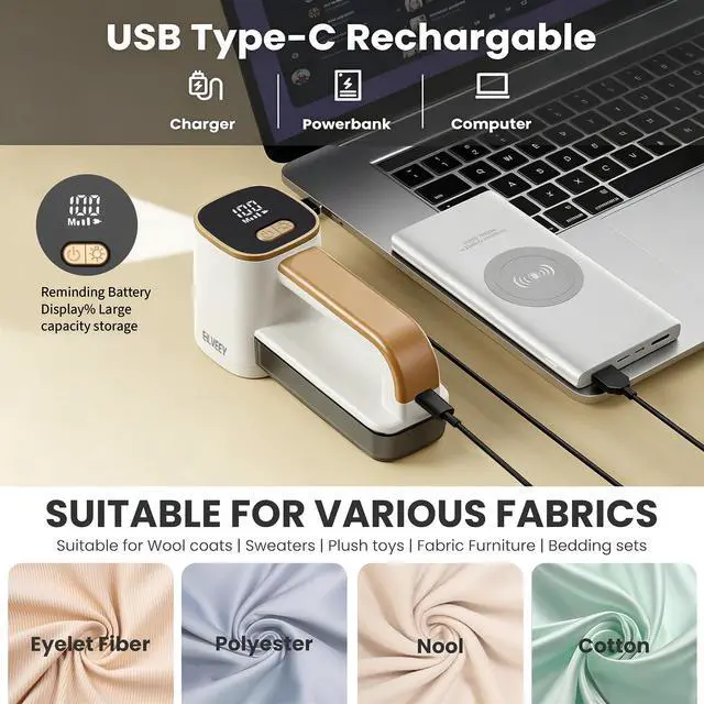 Alt view image 6 of 7 - Electric Fabric Shaver Lint Remover with Light & 3 Extra Blades