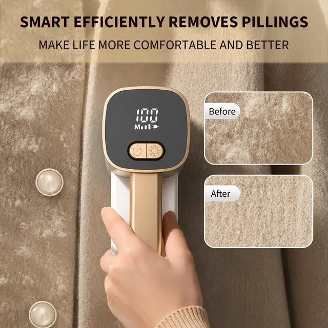 Alt view image 5 of 7 - Electric Fabric Shaver Lint Remover with Light & 3 Extra Blades